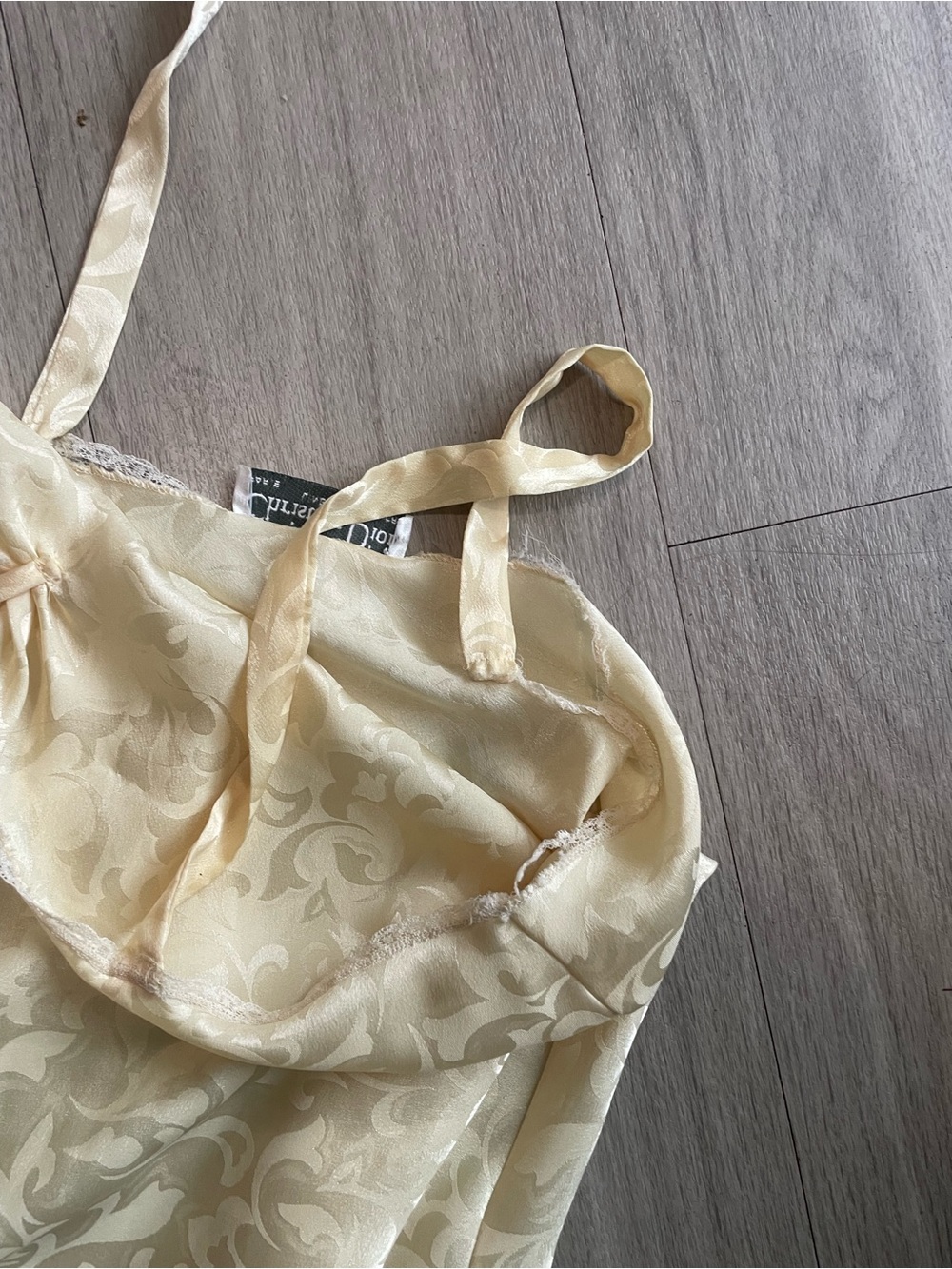 Dior Cream Satin Jacquard Slip Chemise - Picture 2 of 3